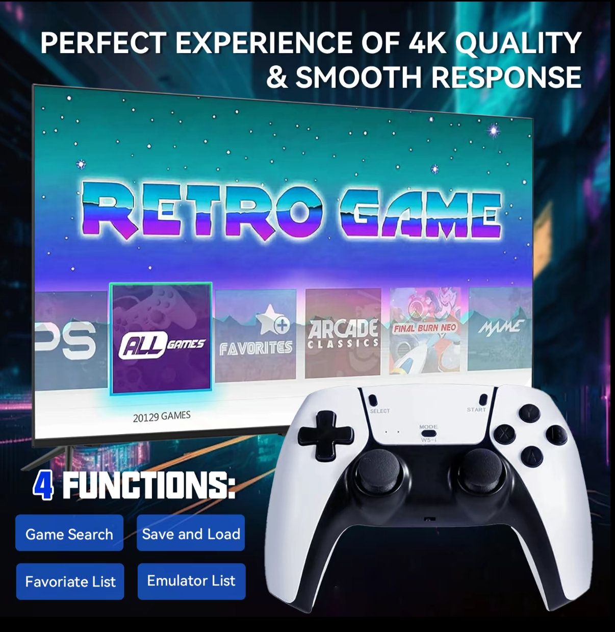 Retro Game Stick Pro™ CONSOLE (2 FREE CONTROLLERS INCLUDED)