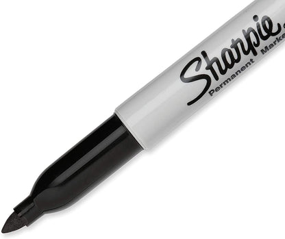 Sharpie Permanent Markers Black Fine Point 12 Count